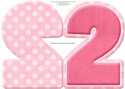 Age 2 Blank Pink Birthday Shape Card
