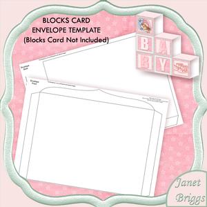 Blank Envelope Template for Blocks Card Mini Kits