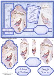Vintage Christmas Sleigh Ride A5 Quick Card