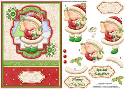 Cuddly Christmas A6 Christmas Topper & Decoupage