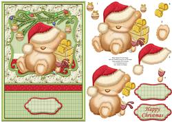 Snoozy Christmas Card Topper & Decoupage Sheet