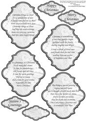 Christmas Flourishes Plaques & Verses in Black & Silver