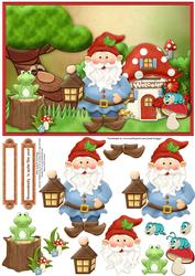 Gnomebody Quite Like You Card Topper & Decoupage