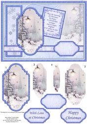 Vintage Christmas Lamplight Quick Card