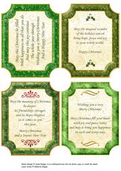 Christmas Plaques & Framed Verses in Green & Gold