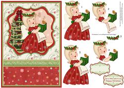 A Little Christmas Note Card Topper & Decoupage