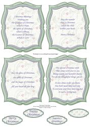 Christmas Plaques & Verses in Pastel Green