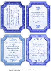 Christmas Plaques & Framed Verses in Blue & Silver