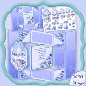 Christmas Vintage Winter Wonderland Trishutter Card Mini Kit