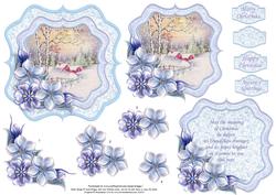 Winter Woods Christmas Bracket Topper Decoupage & Insert