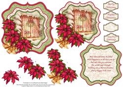 Christmas Window Bracket Topper Decoupage & Insert