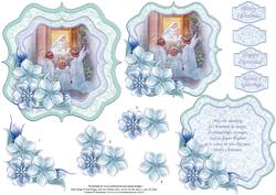 Baby Jesus Christmas Bracket Topper Decoupage & Insert