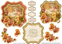Mary & Jesus Christmas Bracket Topper Decoupage & Insert