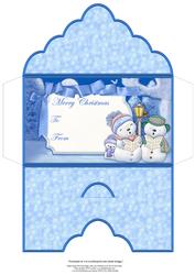 Christmas Money Wallet Merry Snowmen for Cup463009_68