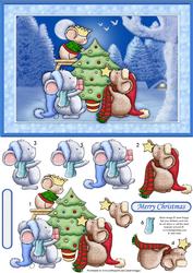 Reach for the Star Christmas Card Topper & Decoupage
