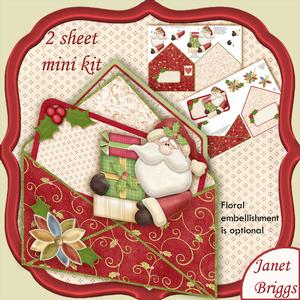 Santa Envelope Peeper Card Mini Kit