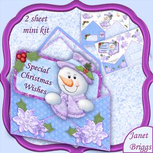 Snowman Christmas Envelope Peeper Card Mini Kit