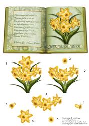 Easter Daffodils Book Decoupage