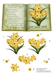 Mother's Day Daffodils Book Decoupage