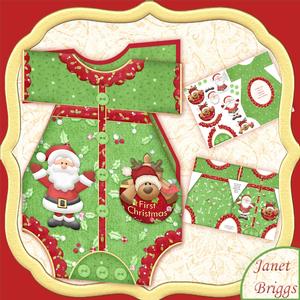 Christmas Romper Suit Shaped Card Mini Kit