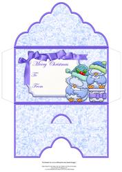 Christmas Money Wallet Peaceful Owls