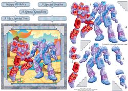 Transformer Robots Card Topper & Decoupage Birthday Boy