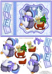 Percys Presents Christmas Card Topper & Decoupage