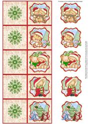 Gift Tags Cute Christmas Gift Tags in Red & Gold