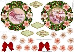 Easy Cut Quick Christmas Wreath Vintage Toppers