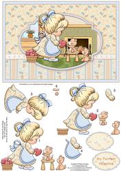 Purry Hearts Card Topper & Decoupage