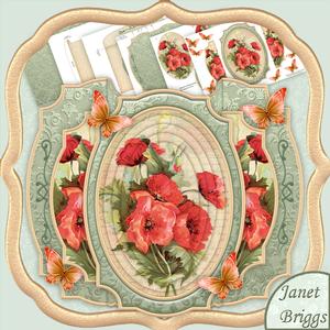 Poppies Double Pop Out Card Kit