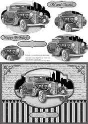 Classic Black Car Card Topper & Pyramage