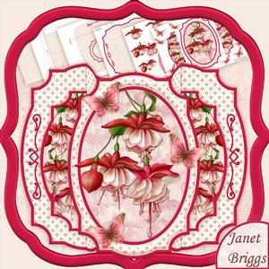 Fuchsia & Decoupage Double Pop Out Card Kit