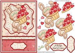 A Bucket Load of Love Card Topper & Decoupage