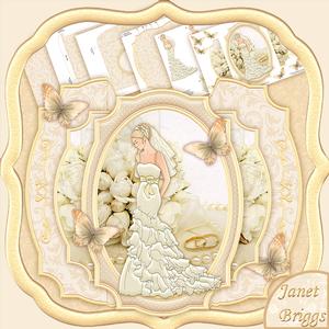 Wedding Bride Double Pop Out Card Kit & Decoupage