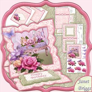 Belle Roses Easel Card Kit & Decoupage