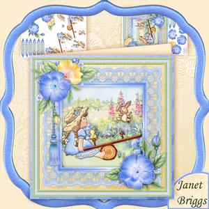 Seesaw Fun in the Garden 8x8 Mini Kit with Decoupage