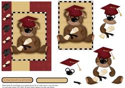 Graduation Bear Topper & Decoupage