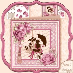 Roses in Paris 8x8 Mini Kit & Decoupage