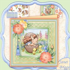 Are You the Easter Bunny 8x8 Mini Kit & Decoupage