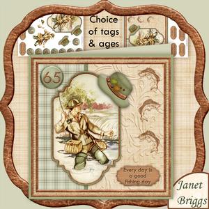 Vintage Fishing & Ages 8x8 Mini Kit & Decoupage