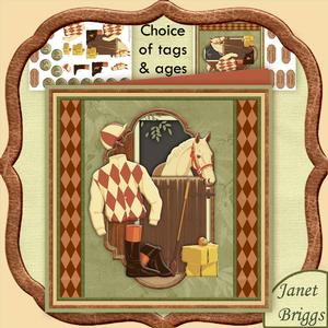 cup518588_68 - Horse Racing 8x8 Mini Kit with Decoupage