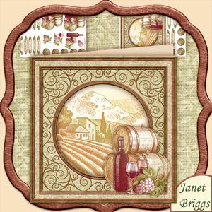 Taste of Wine 8x8 Mini Kit & Decoupage