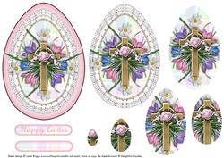 Easter Cross Oval Topper & Pyramid