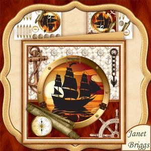 Vintage Ship You Float My Boat Mini Kit & Decoupage