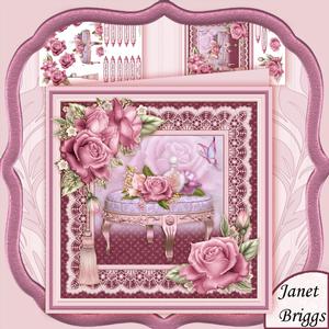 Belle Rose 8x8 Mini Kit & Decoupage