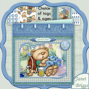 Beer Bear 8x8 Mini Kit Decoupage & Ages