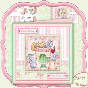 Cherry on Top 8x8 Birthday Mini Kit & Decoupage