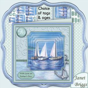 Sailing or Fishing Boats 8x8 Mini Kit & Decoupage