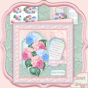 Hydrangea 8x8 Mini Kit with Decoupage